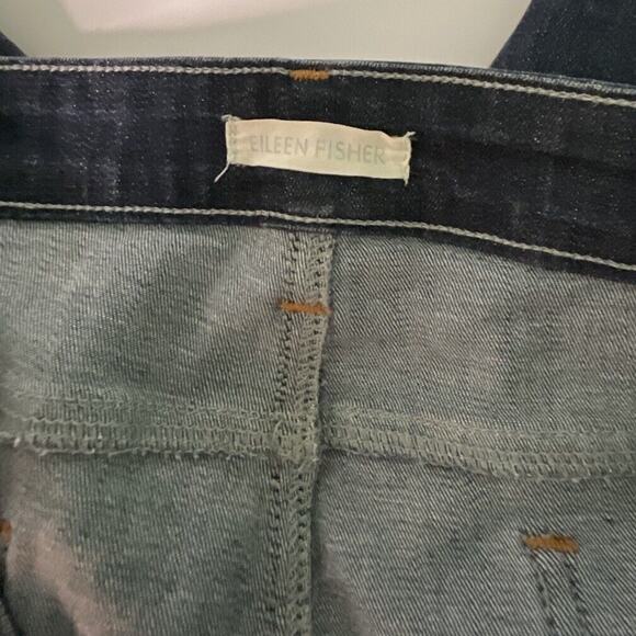 Eileen Fisher Women's Blue Organic Cotton Dark Wash Jeans Size 14 - Picture 3 of 5